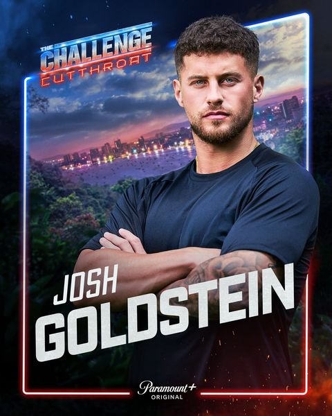 Josh Goldstein, The Challenge Season 42 Cutthroat player on Team Blue, official Paramount+ cast card