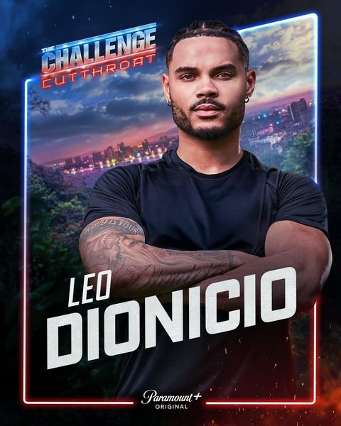 Leo Dionicio, The Challenge Season 42 Cutthroat player on Team Grey, official Paramount+ cast card