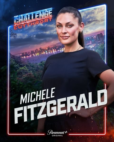 Michele Fitzgerald, The Challenge Season 42 Cutthroat player on Team Orange, official Paramount+ cast card