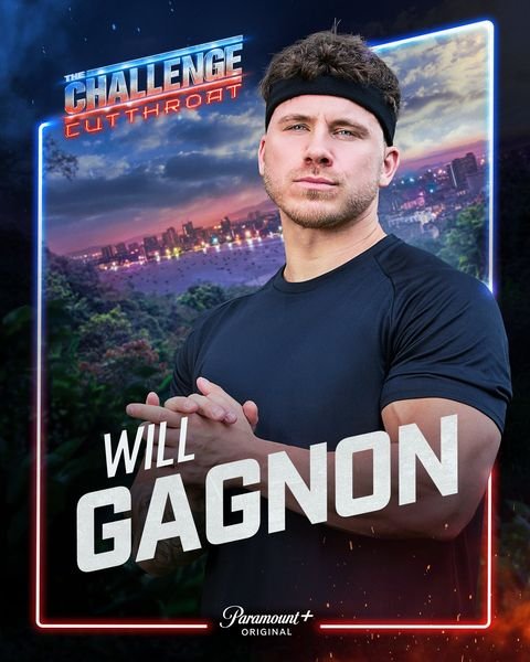 Will Gagnon, The Challenge Season 42 Cutthroat player on Team Orange, official Paramount+ cast card