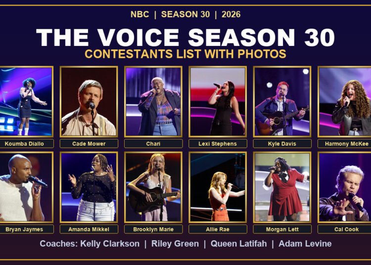 The Voice Season 30 contestants list with photos