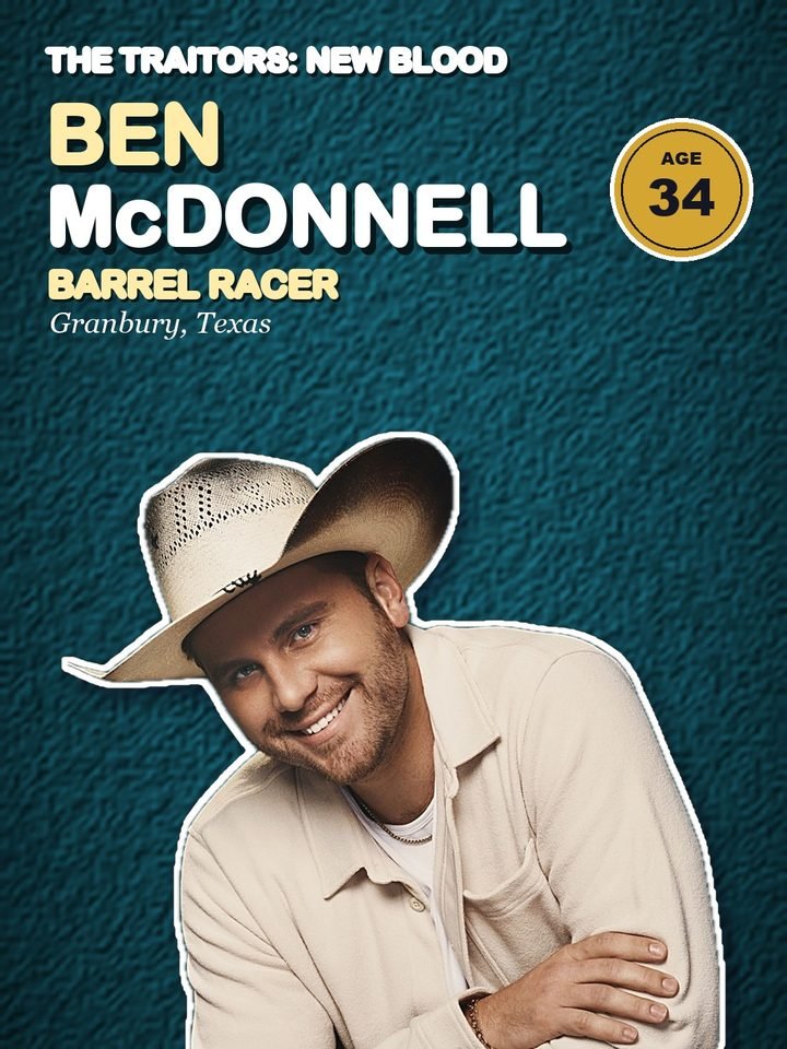 Ben McDonnell, 34, barrel racer from Granbury, Texas on The Traitors: New Blood